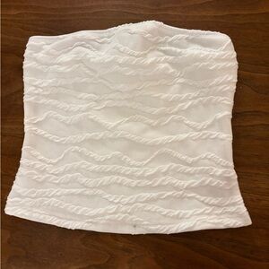 SHEIN White ruffle tube top